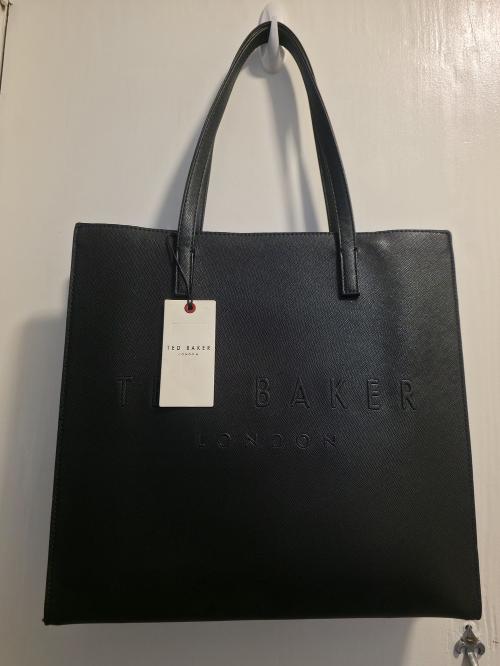 Ted Baker Black Leather Embossed London Tote